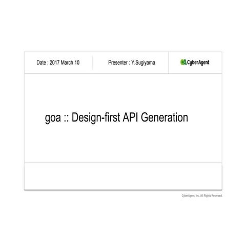 goa Design first API Generation
