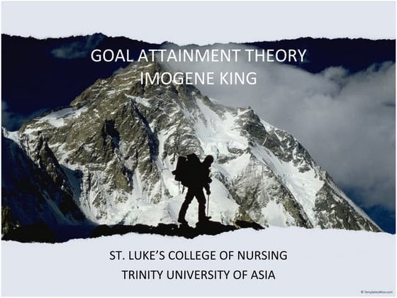 IMOGENE KING GOAL ATTAINMENT THEORY ,THEORITICAL FOUNDATION | PDF image.