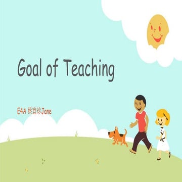 Goal of teaching 
