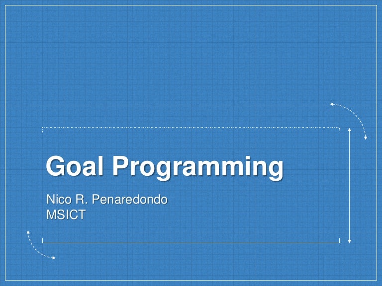 Goal Programming