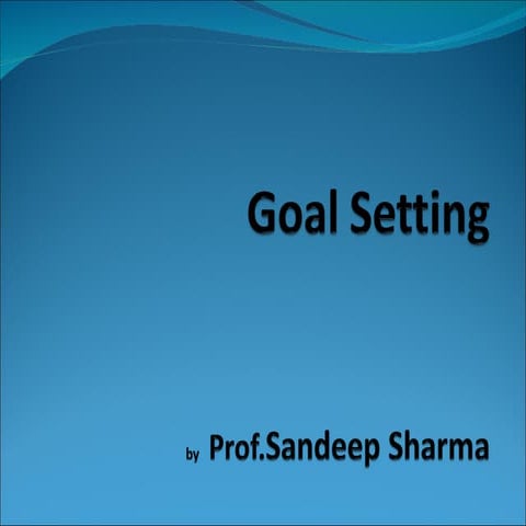 Goal setting