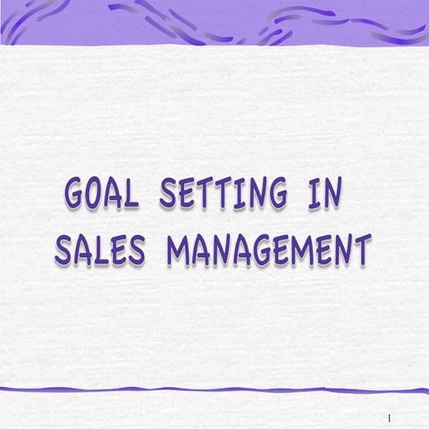 Goal setting process..