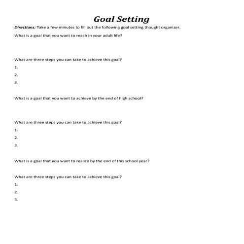 Goal setting
