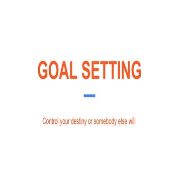 Goal setting