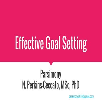 Goal setting 1