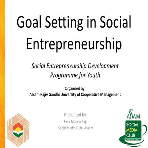 Goal Setting in Social Entrepreneurship
