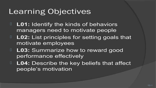 Goal setting theory pdf