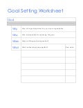 Goals Worksheet