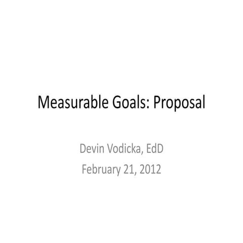 Goals Proposal 