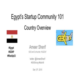 Egypt Startups Ecosystem 101 - Coun...