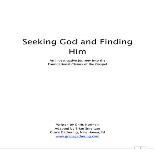 Teen Seeking God And Finding Him