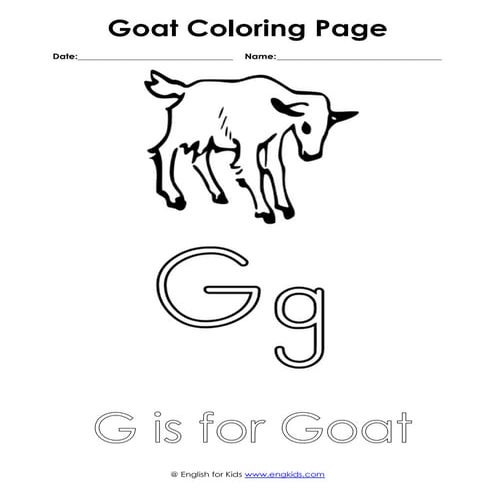 Goat coloring page