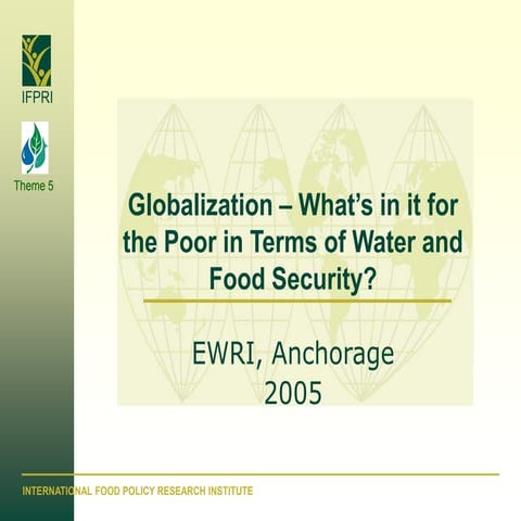 Impact of globalization on water and food security