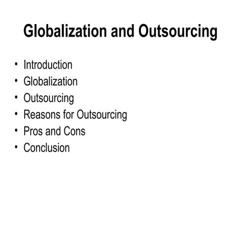 Gobal  outsourcing