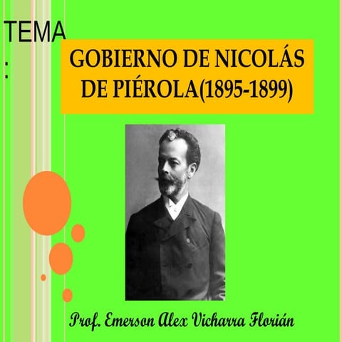 Gobierno de icolás de piérola