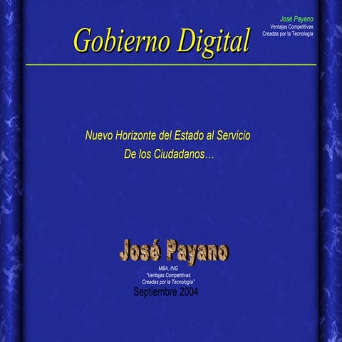 Gobierno Electrónico o Digital