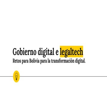 Gobierno digital y legaltech