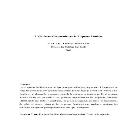 Gobierno & empresa familiar ucsp