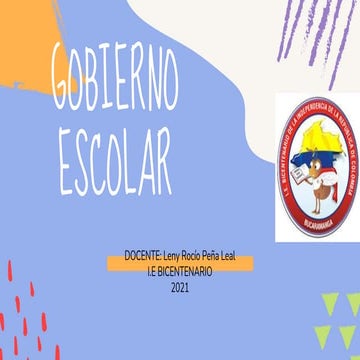 GOBIERNO ESCOLAR Bucaramanga Funciones_ conformación