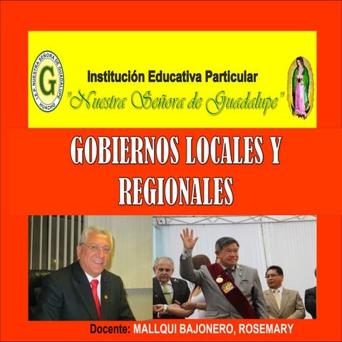 Gobiernos locales y regionales | PPT