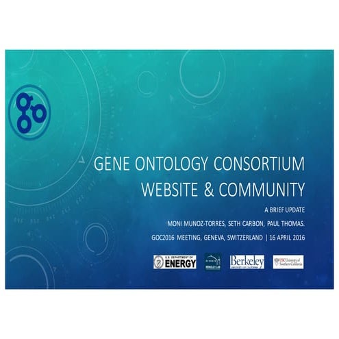 Gene Ontology Consortium: Website & COmmunity
