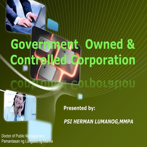 Goverment Owned and Contolled Corporation (GOCC) - Report