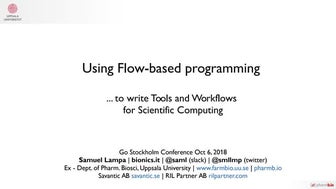 Using Flow-based programming to write tools and workflows for Scientific Comp...