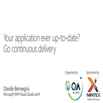 Your application ever up-to-date? Go continuous delivery
