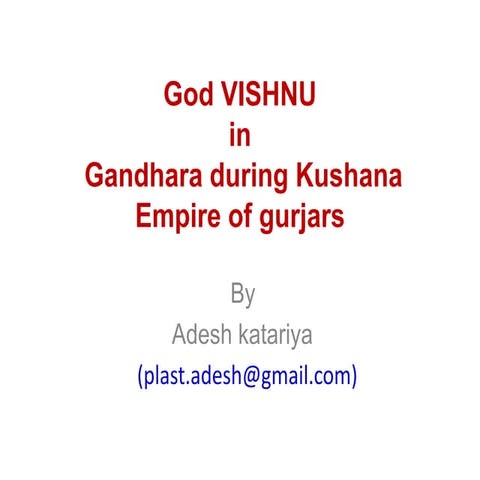 God vishnu in kushana kingdom of gandhara