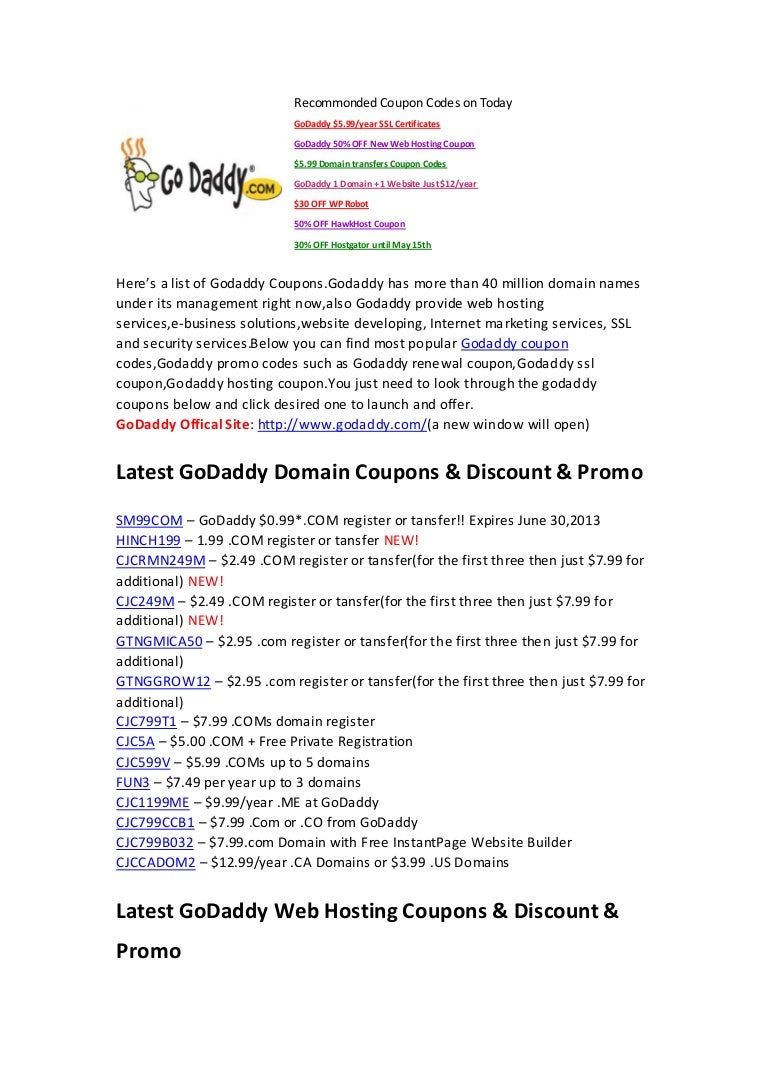 Godaddy Coupons Gobble Images, Photos, Reviews