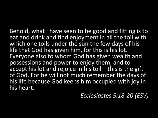 God Cares About Your Job Slides, 9/2/12