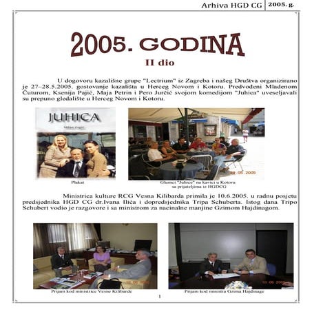 Arhiva HGD CG-2005. godina drugi dio
