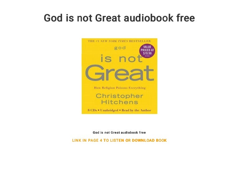 God Is Not Great Audiobook Free Download God is not Great audiobook free