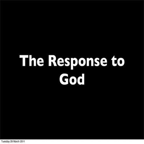 Evans, Our God is Awesome: God Response