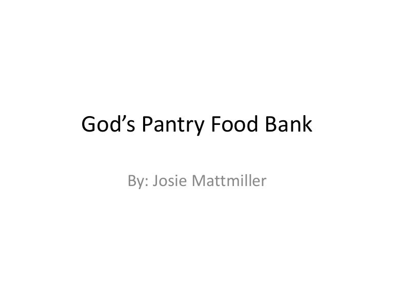 God’s pantry food bank