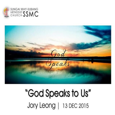 God speaks to us 12 dec15 | PPT
