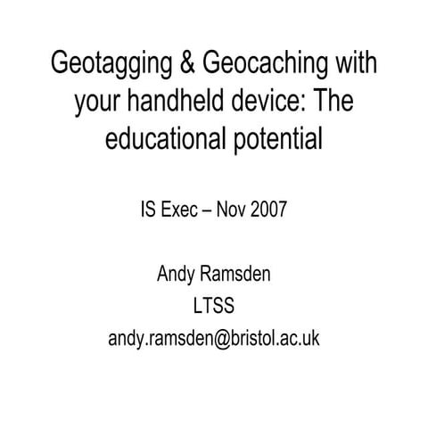 Goetagging & Geocaching