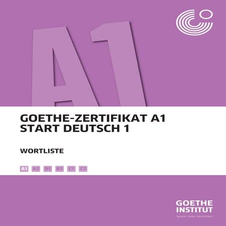 Goethe A1 Kelime Listesi goethe language word list | PDF