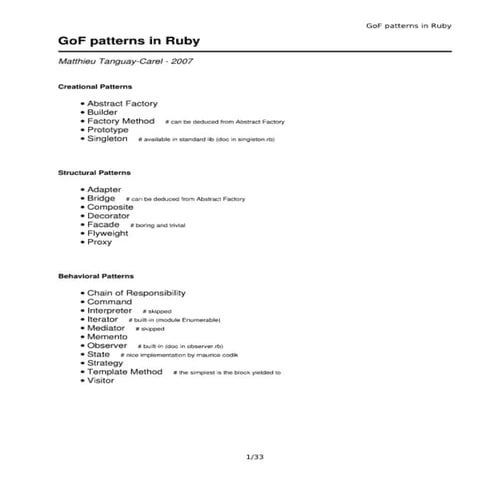 GOF patterns in Ruby | PDF