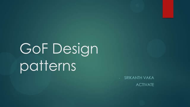 Gof design patterns