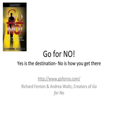 Go-For-NO... The Secret to Success . | PDF