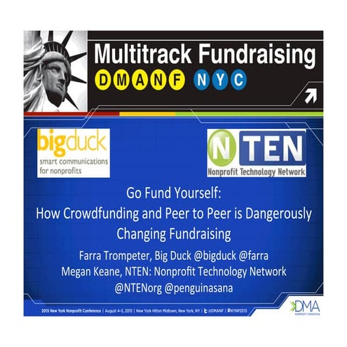 Go Fund Yourself: How crowdfunding & peer to peer is dangerously changing fun...