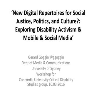 ‘New Digital Repertoires for Social...