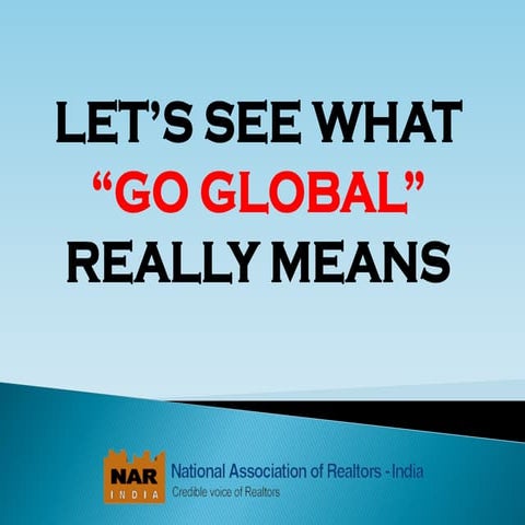 Go Global in Real Estate!