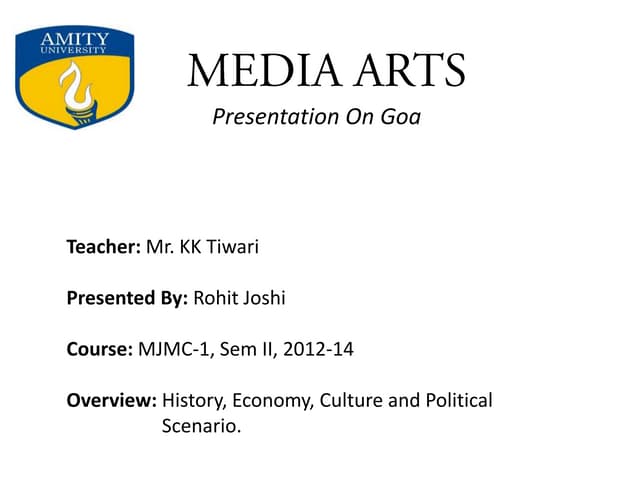 Presentation on Goa 