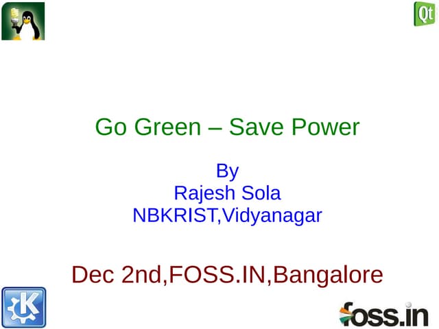 Go Green - Save Power