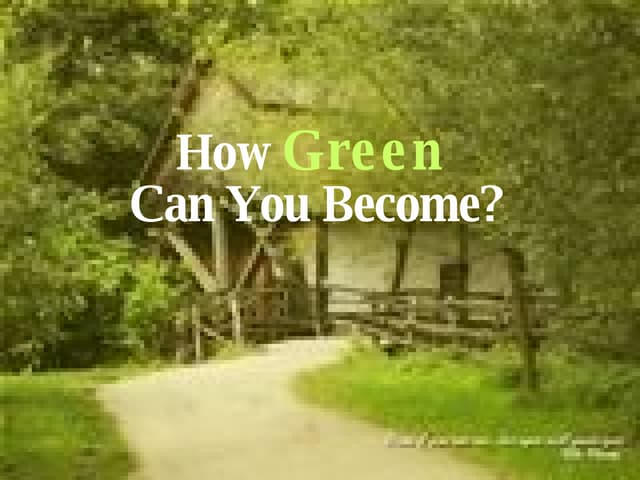 Student Project: Go Green