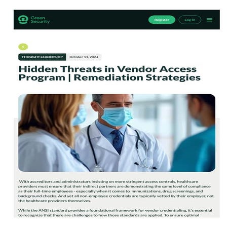 Hidden Threats in Vendor Access Programs | PDF
