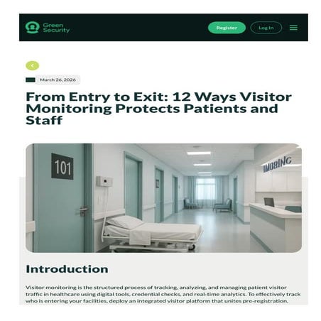 From Entry to Exit: Enhancing Patient Safety with Integrated Visitor ...