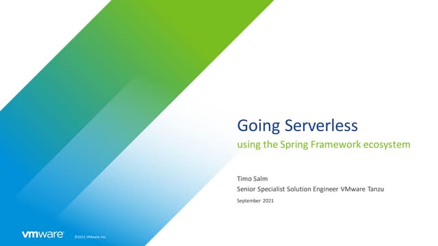 Going Serverless Using the Spring Framework Ecosystem